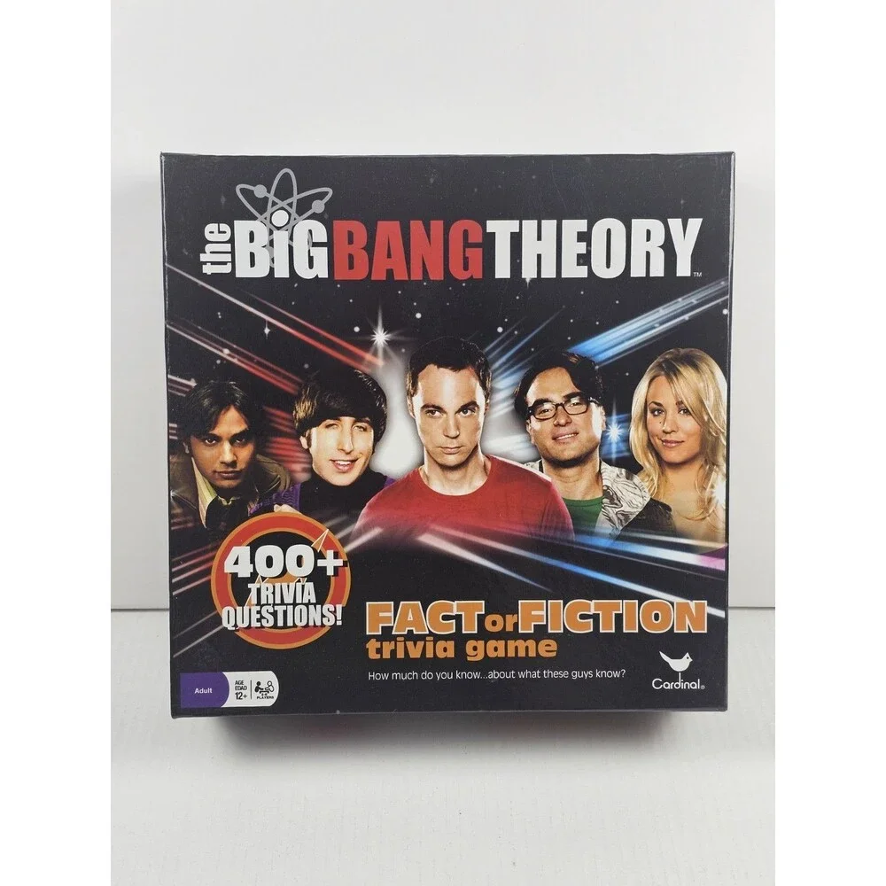 The BIG BANG THEORY Fact or Fiction Trivia Board Game - Cardinal Games COMPLETE